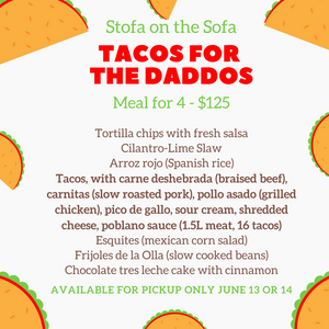 Father's Day Meal for 4 - Tacos for the Daddos